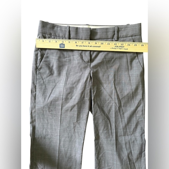 Theory Gray Plaid Wool Dress Pants Size 2 Career Office Professional Business - Picture 3 of 7